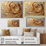 Brown Gilded Mocha Spiral - Abstract Canvas Wall Art