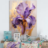 Golden Iris Purple Dream - Floral Canvas Wall Art