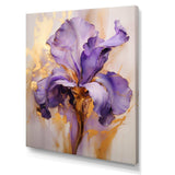 Golden Iris Purple Dream - Floral Canvas Wall Art