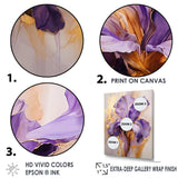 Golden Iris Purple Dream - Floral Canvas Wall Art