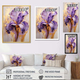 Golden Iris Purple Dream - Floral Canvas Wall Art