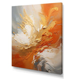 Golden Orange Surge - Abstract Canvas Wall Art