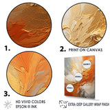 Golden Orange Surge - Abstract Canvas Wall Art