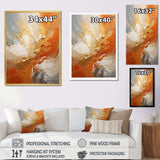 Golden Orange Surge - Abstract Canvas Wall Art