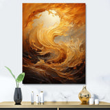 Golden Orange Surge II - Abstract Canvas Wall Art