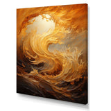 Golden Orange Surge II - Abstract Canvas Wall Art