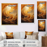 Golden Orange Surge II - Abstract Canvas Wall Art