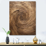 Brown Calm Current Spiral - Abstract Canvas Wall Art