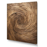 Brown Calm Current Spiral - Abstract Canvas Wall Art