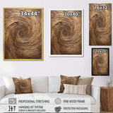 Brown Calm Current Spiral - Abstract Canvas Wall Art