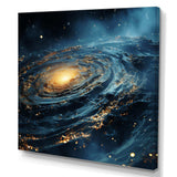 Gleaming Galaxy Black Hole - Abstract Canvas Wall Art