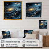 Gleaming Galaxy Black Hole - Abstract Canvas Wall Art