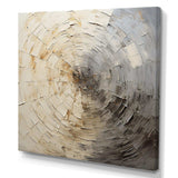 Grey Beige Meditative Movement - Abstract Canvas Wall Art