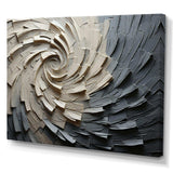 Grey Beige Meditative Movement III - Abstract Canvas Wall Art