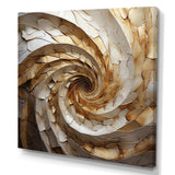 Beige Minimalism Spiral Poteries I - Abstract Canvas Wall Art