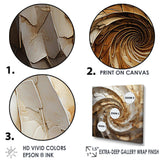 Beige Minimalism Spiral Poteries I - Abstract Canvas Wall Art