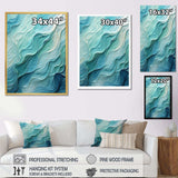 Aqua Blue And White Serenity Swirl I - Abstract Canvas Wall Art