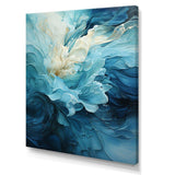 Aqua Blue And White Serenity Swirl III - Abstract Canvas Wall Art