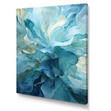 Aqua Blue And White Serenity Swirl IV - Abstract Canvas Wall Art