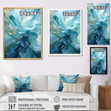 Aqua Blue And White Serenity Swirl IV - Abstract Canvas Wall Art