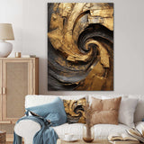 Gold Black Timeless Turn IV - Abstract Canvas Wall Art