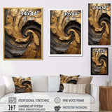 Gold Black Timeless Turn IV - Abstract Canvas Wall Art