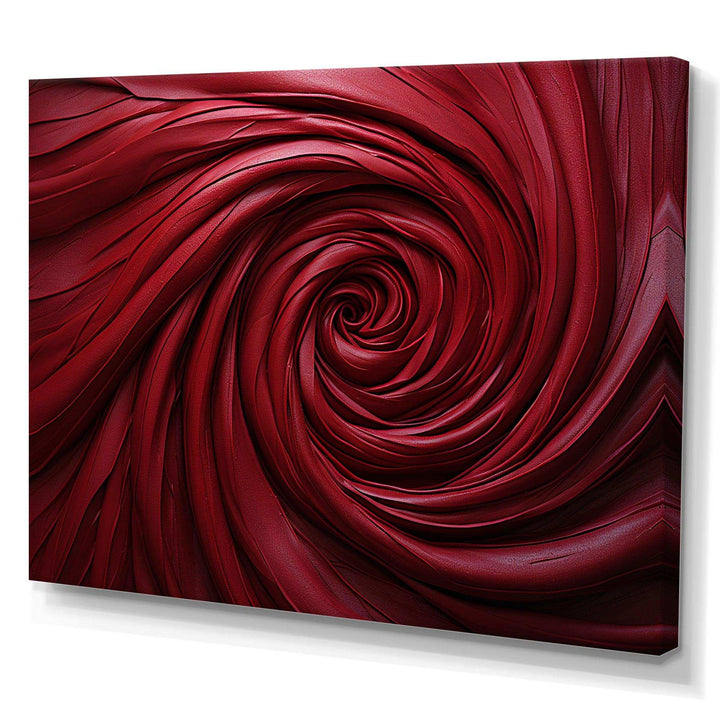 Red Winding Wonder - Abstract Canvas Wall Art