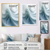 White & Blue Zen Zephyr Spiral - Abstract Canvas Wall Art