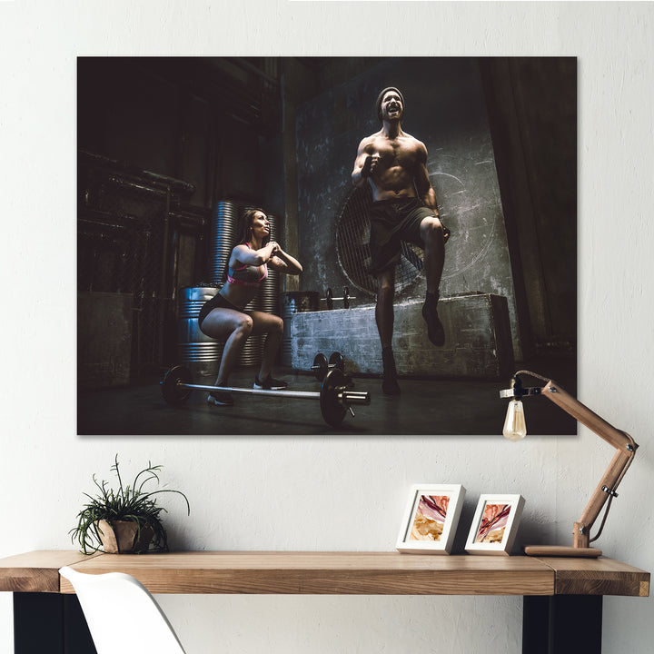 Bodybuilding Workout - Aerobic &amp; Bodybuilding Canvas Wall Art