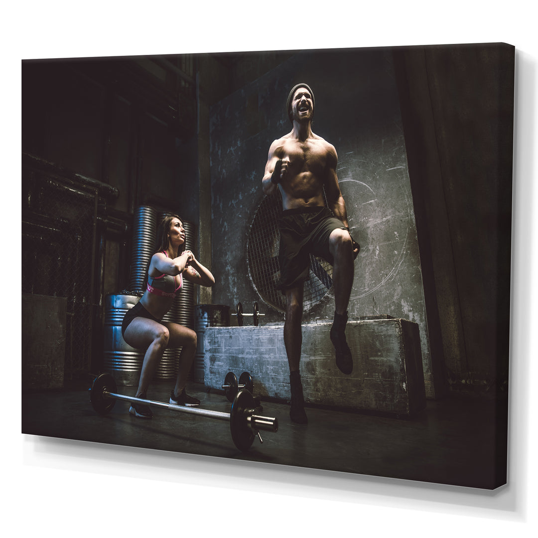 Bodybuilding Workout - Aerobic &amp; Bodybuilding Canvas Wall Art