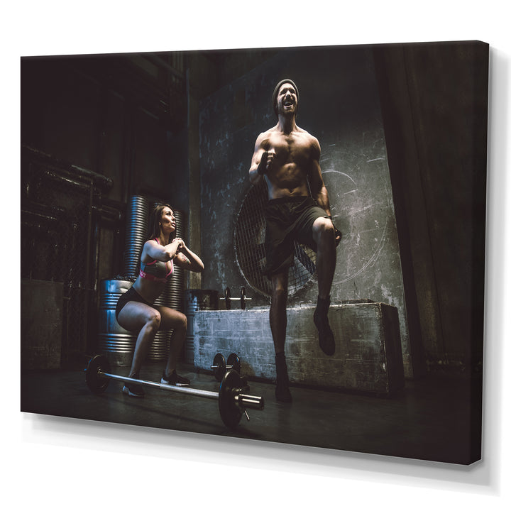 Bodybuilding Workout - Aerobic &amp; Bodybuilding Canvas Wall Art