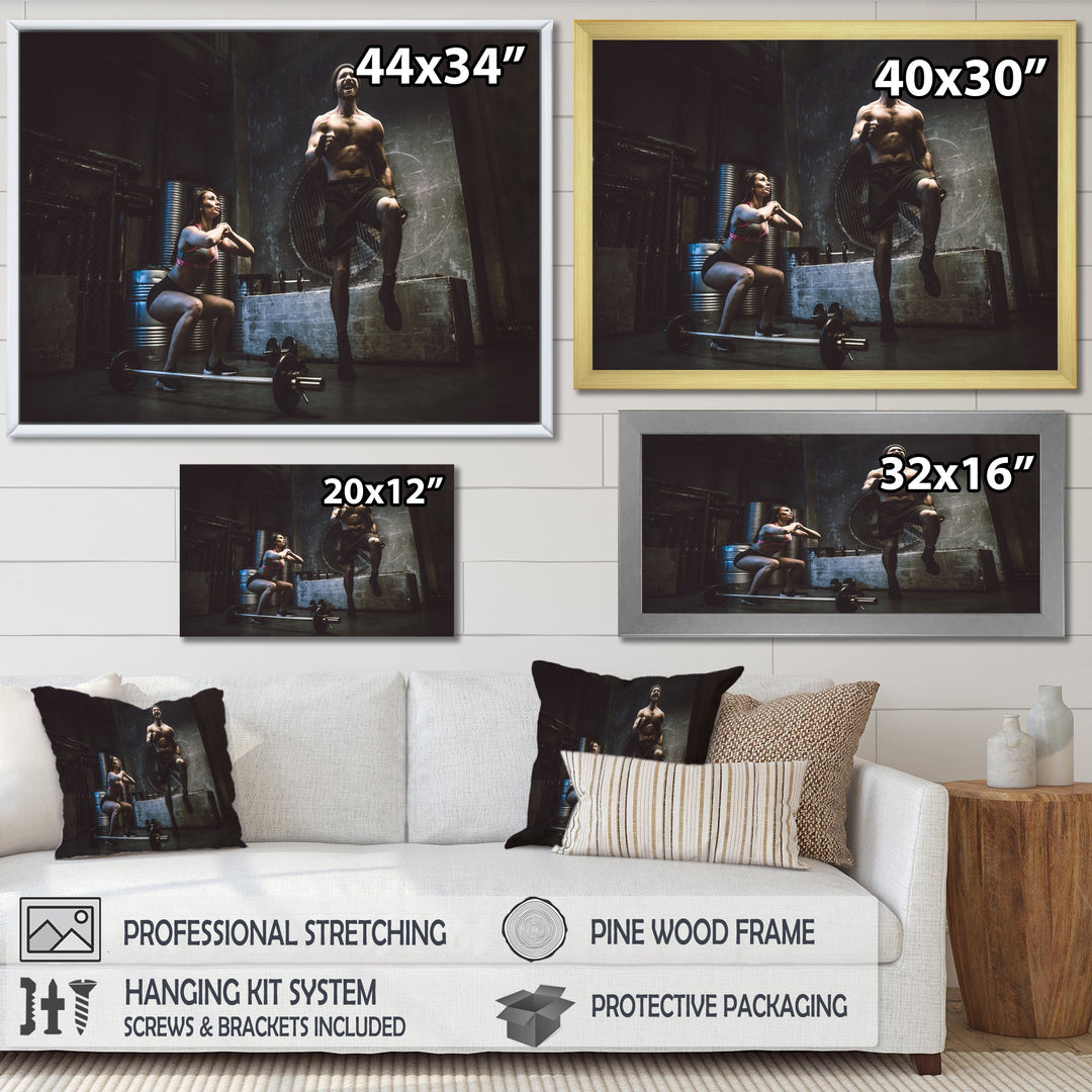 Bodybuilding Workout - Aerobic &amp; Bodybuilding Canvas Wall Art
