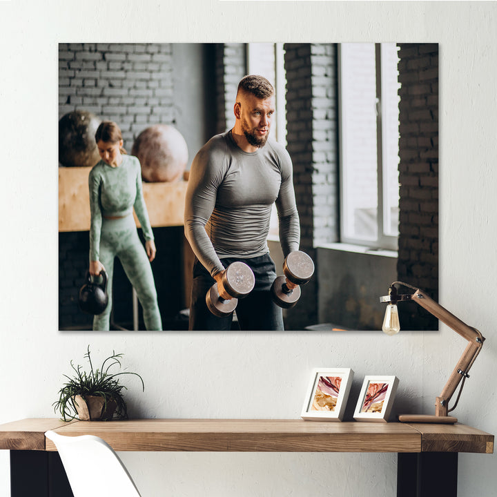 Bodybuilding Workout I - Aerobic &amp; Bodybuilding Canvas Wall Art