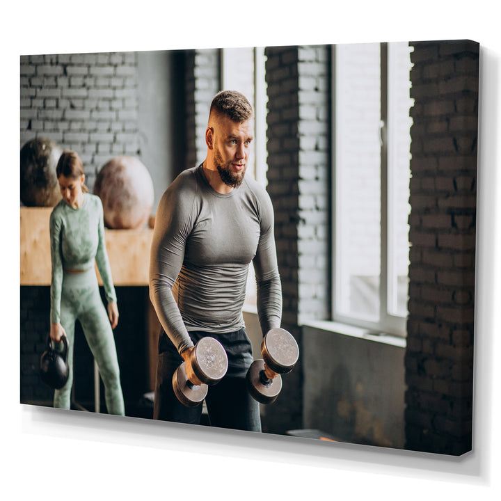 Bodybuilding Workout I - Aerobic &amp; Bodybuilding Canvas Wall Art
