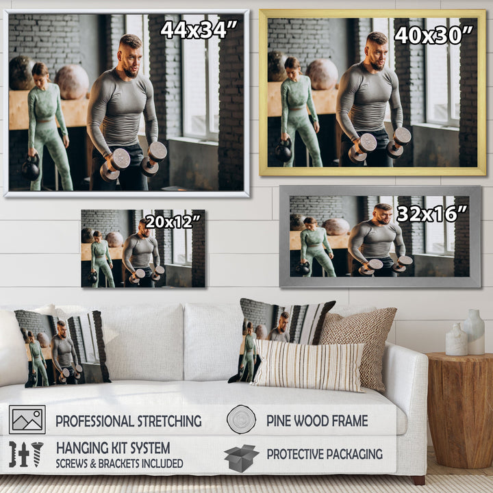 Bodybuilding Workout I - Aerobic &amp; Bodybuilding Canvas Wall Art