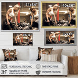 Aerobics Adult Female Athlete - Aerobic & Bodybuilding Canvas Wall Art