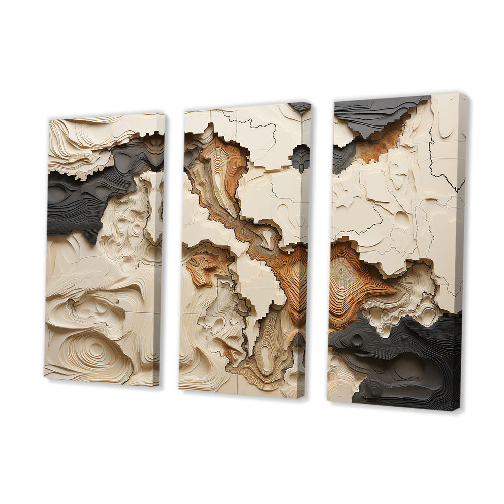 Beige And Brown African River Collage - Multi-Panels