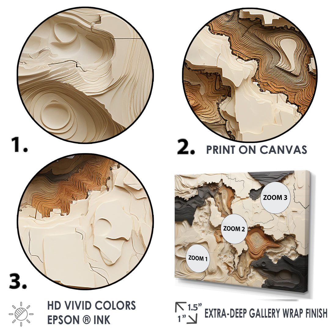 Beige And Brown African River Collage - Multi-Panels