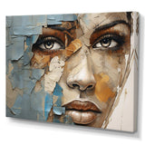 Paint Collage African Woman I - People Canvas Wall Art