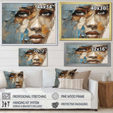 Paint Collage African Woman I - People Canvas Wall Art