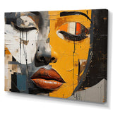 Paint Collage African Woman II - People Canvas Wall Art