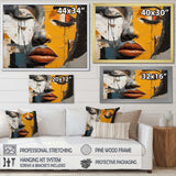 Paint Collage African Woman II - People Canvas Wall Art