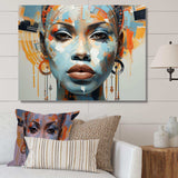 Queen Of Africa Woman Portrait - People Canvas Wall Art