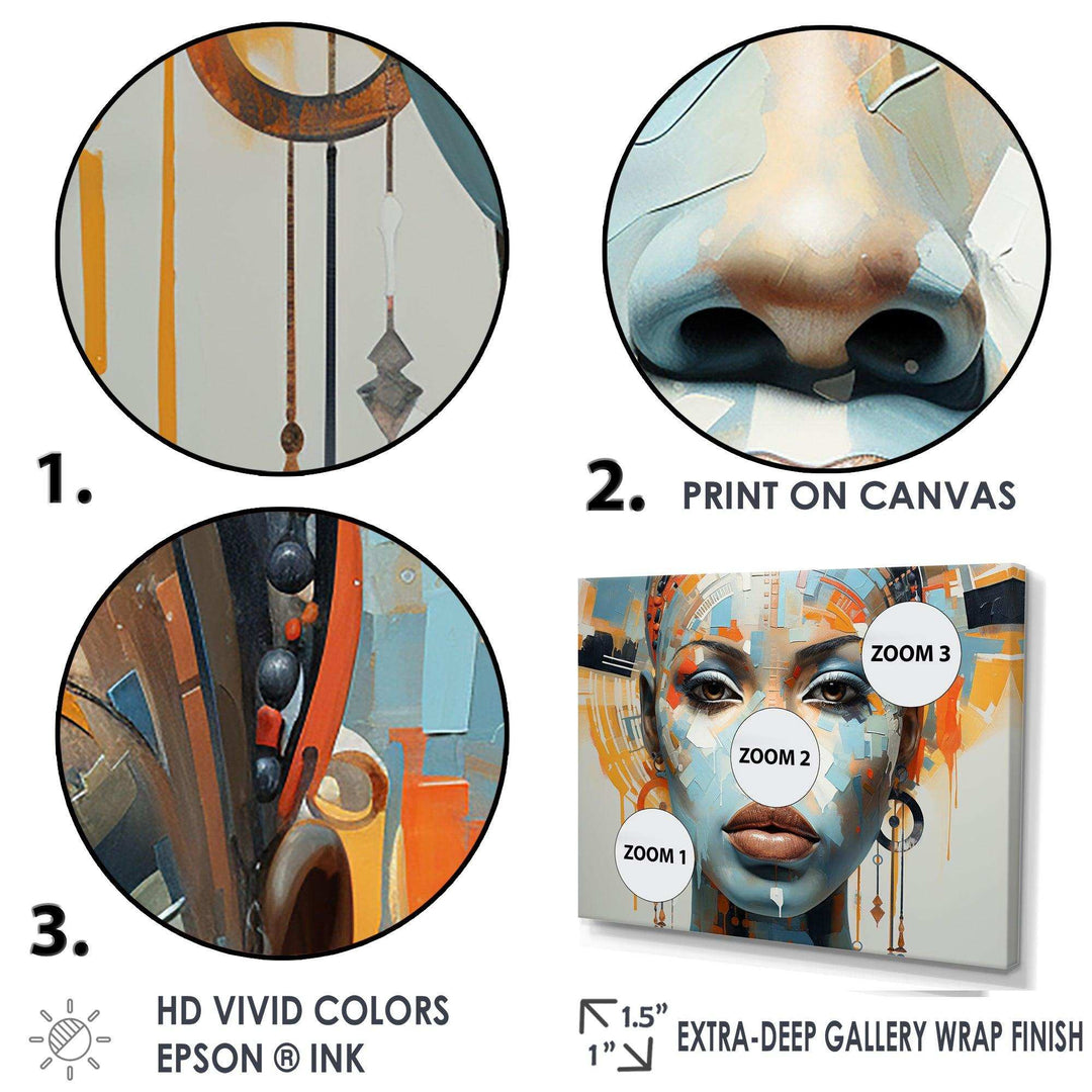 Queen Of Africa Woman Portrait - People Canvas Wall Art