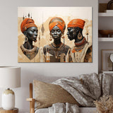 Minimalism African Tribes Women I - People Canvas Wall Art