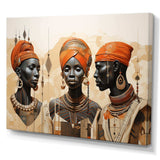 Minimalism African Tribes Women I - People Canvas Wall Art