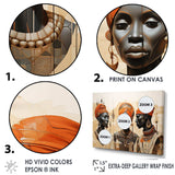 Minimalism African Tribes Women I - People Canvas Wall Art