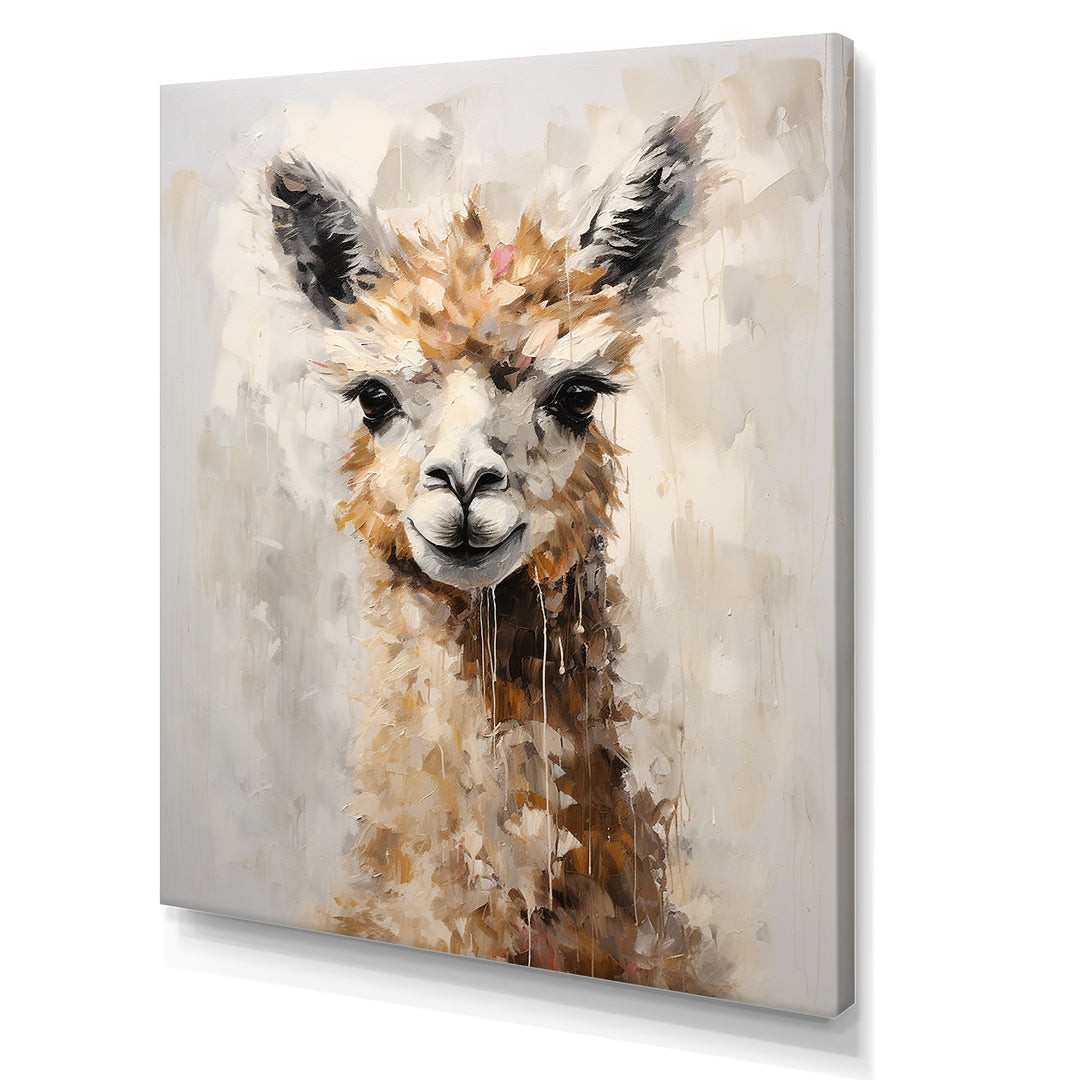 Minimalism Alpaca Grunge - Alpaca Wall Art Prints