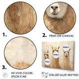 Minimalism Cute Alpacas - Alpaca Canvas Wall Art