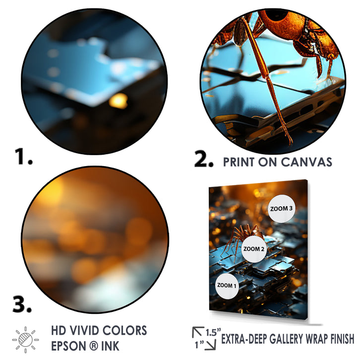 Digital Antics Pixelated Ant - Ant Wall Art Prints